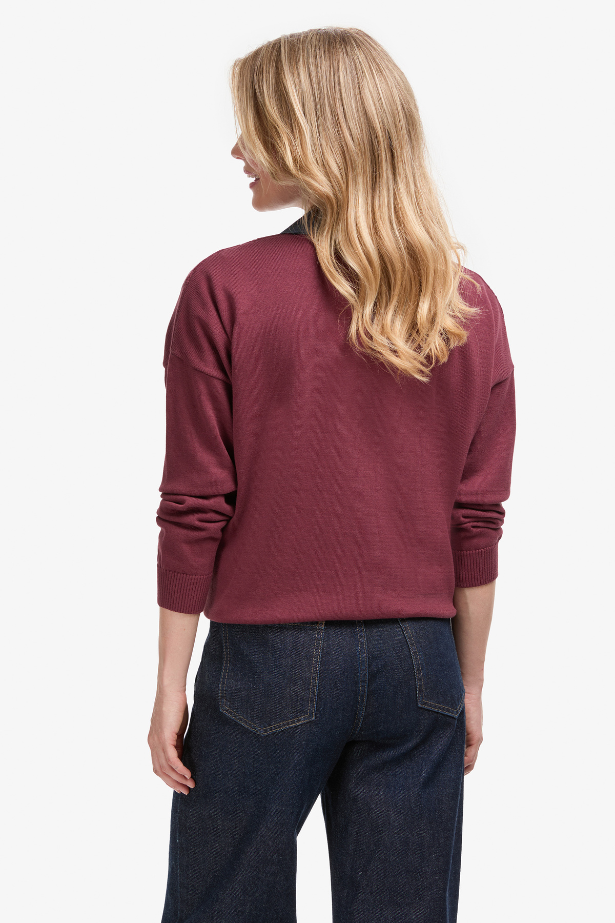 U.S. Polo Assn.  Kadın Bordo Kazak 50314661-VR177 - Görsel 5