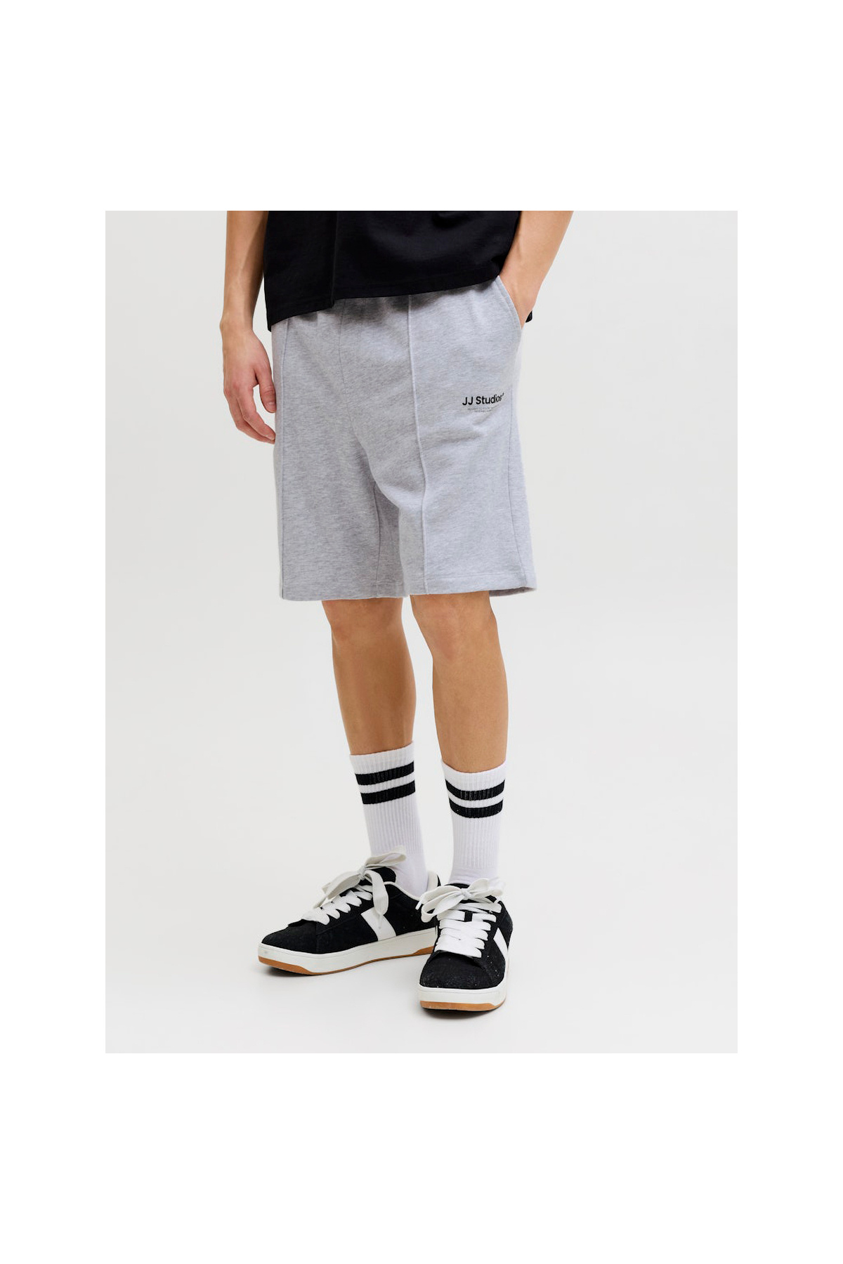 شلوارک خاکستری مردانه کین سوهو (۱۲۲۸۸۶۲۰-LGM) جک اند جونز شورت ورزشی Jack & Jones