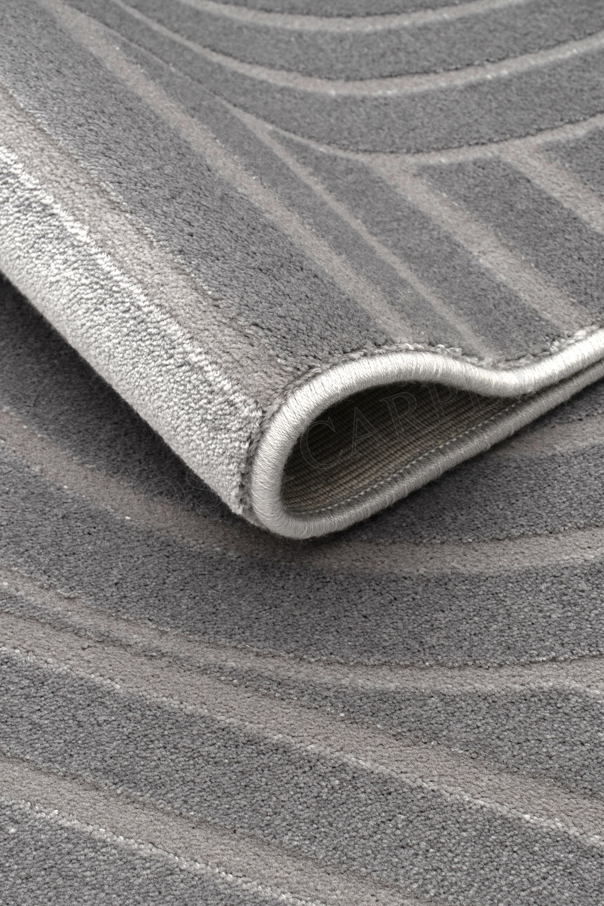 Nehir32 100% Acrylic Cream-Grey Shiny Yarn Machine Runner Kitchen Corridor Living Room Bedroom Rug