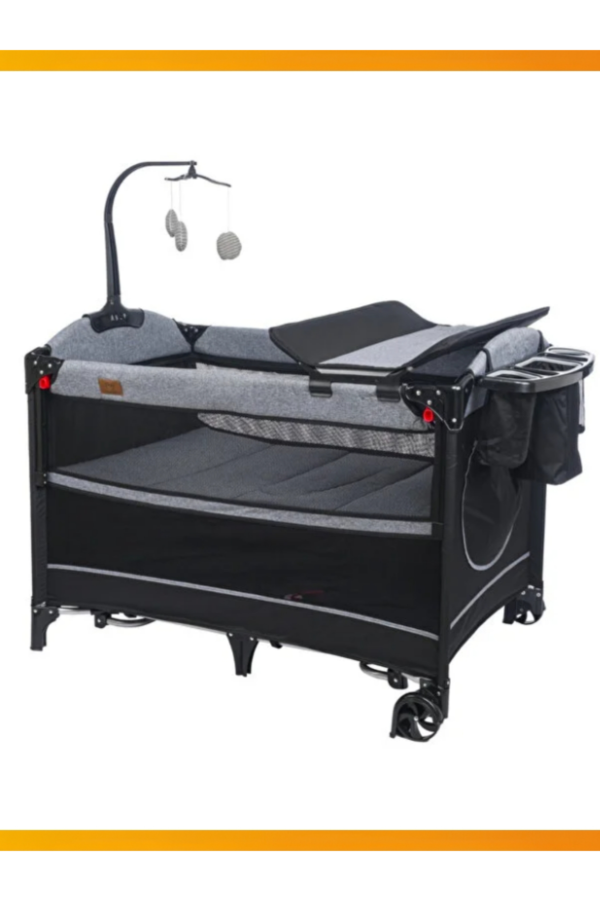 modabebekler Katlanır Park Beşik Anne Yanı Asansörlü Sallanır Sabitlenir Çantalı Dönenceli Bebek Beşiği fotoğrafı 7 (önizleme)