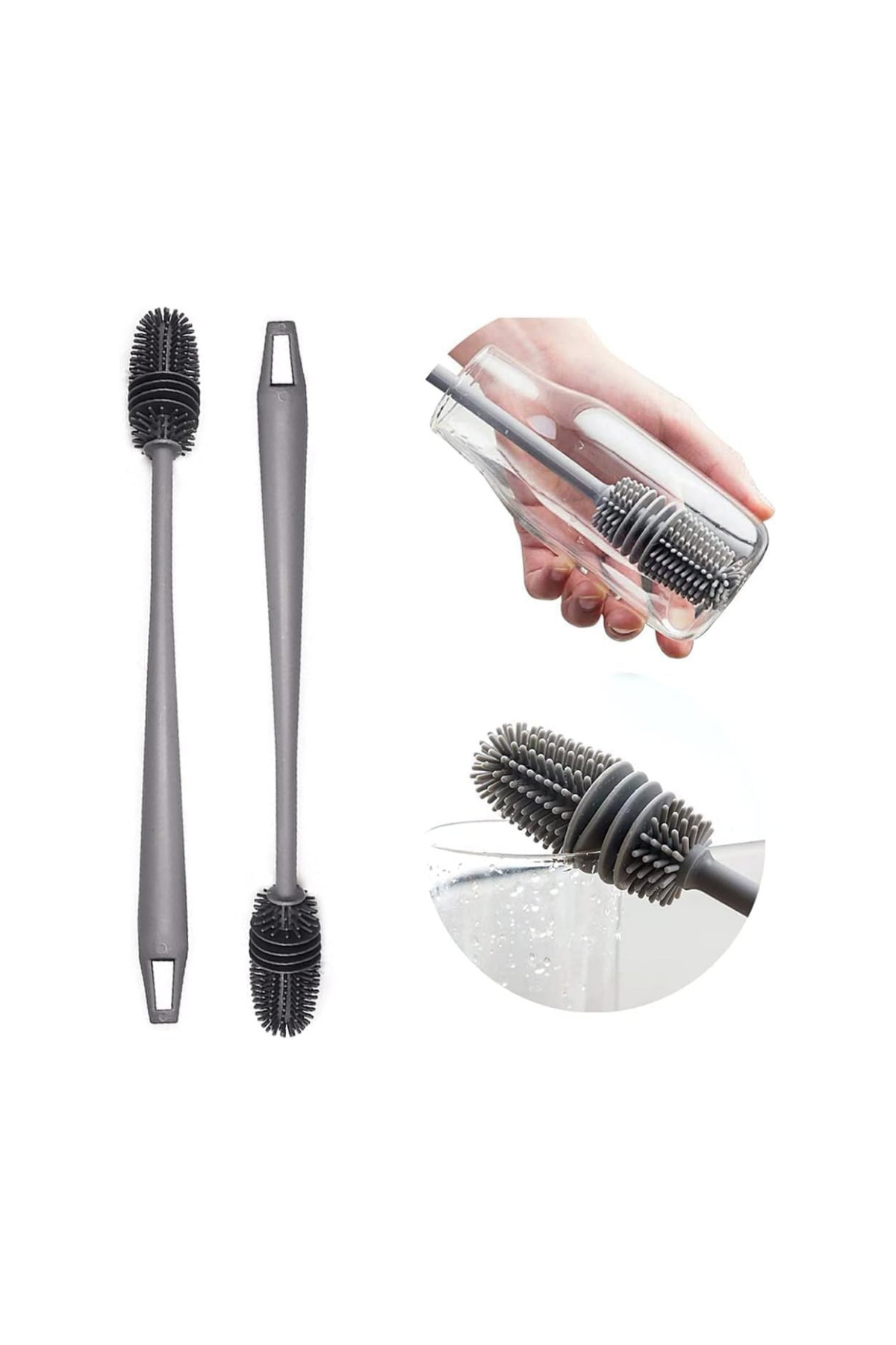 FORSEİ LUCA Biberon Temizleme Fırçası Silikon Süt Şişe Yıkama Fırçası Uzun Saplı fotoğrafı 2 (önizleme)