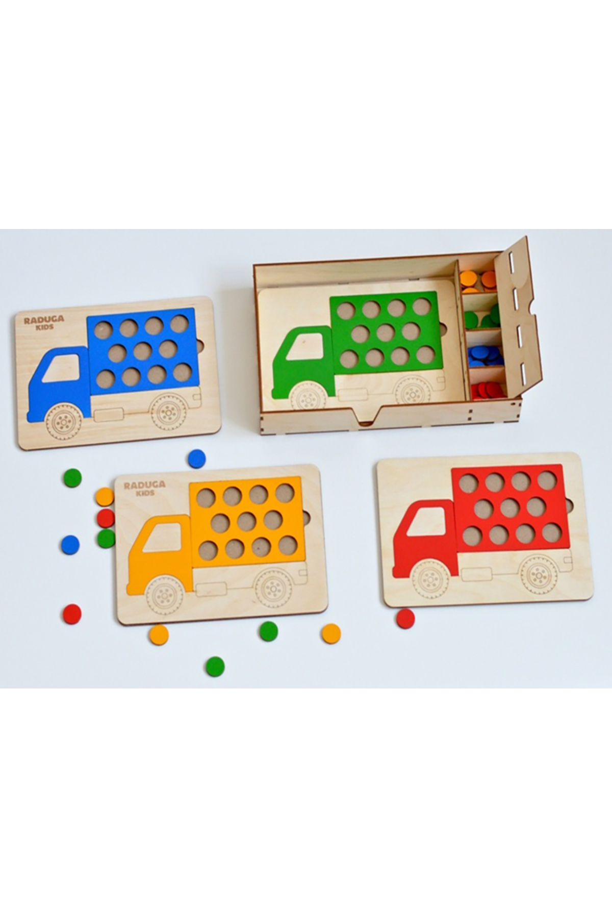 PIXEL HEDİYELİK EŞYA Premium Ahşap Montessori Oyunu | Zeka Geliştirici Renk Eşleştirme & Eğitici Aktivite Seti fotoğrafı 4 (önizleme)