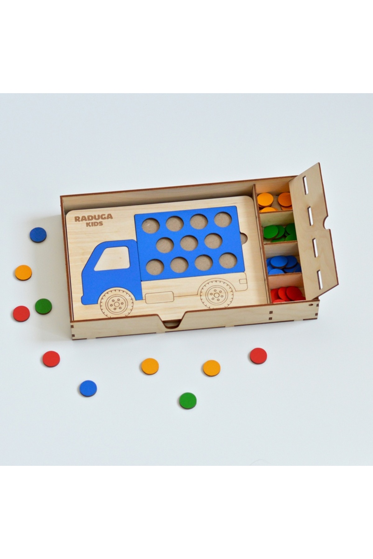 PIXEL HEDİYELİK EŞYA Premium Ahşap Montessori Oyunu | Zeka Geliştirici Renk Eşleştirme & Eğitici Aktivite Seti fotoğrafı 3 (önizleme)