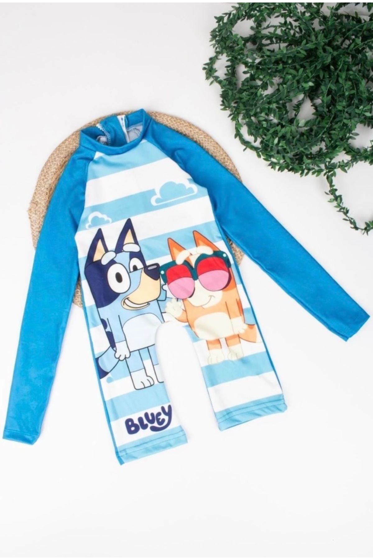 synshop Bluey Bandit Heeler Erkek Çocuk Mayo Yüzme Havuz Yüzücü Uzun Kollu Şortlu Uv Koruma Hızlı Kuruma fotoğrafı 4 (önizleme)