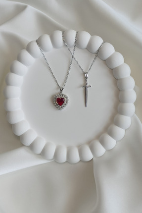 Tilde Romantik Hediye Çift Kolyesi Sevgili Kolyesi 2li Kolye Sevgililer Günü ...