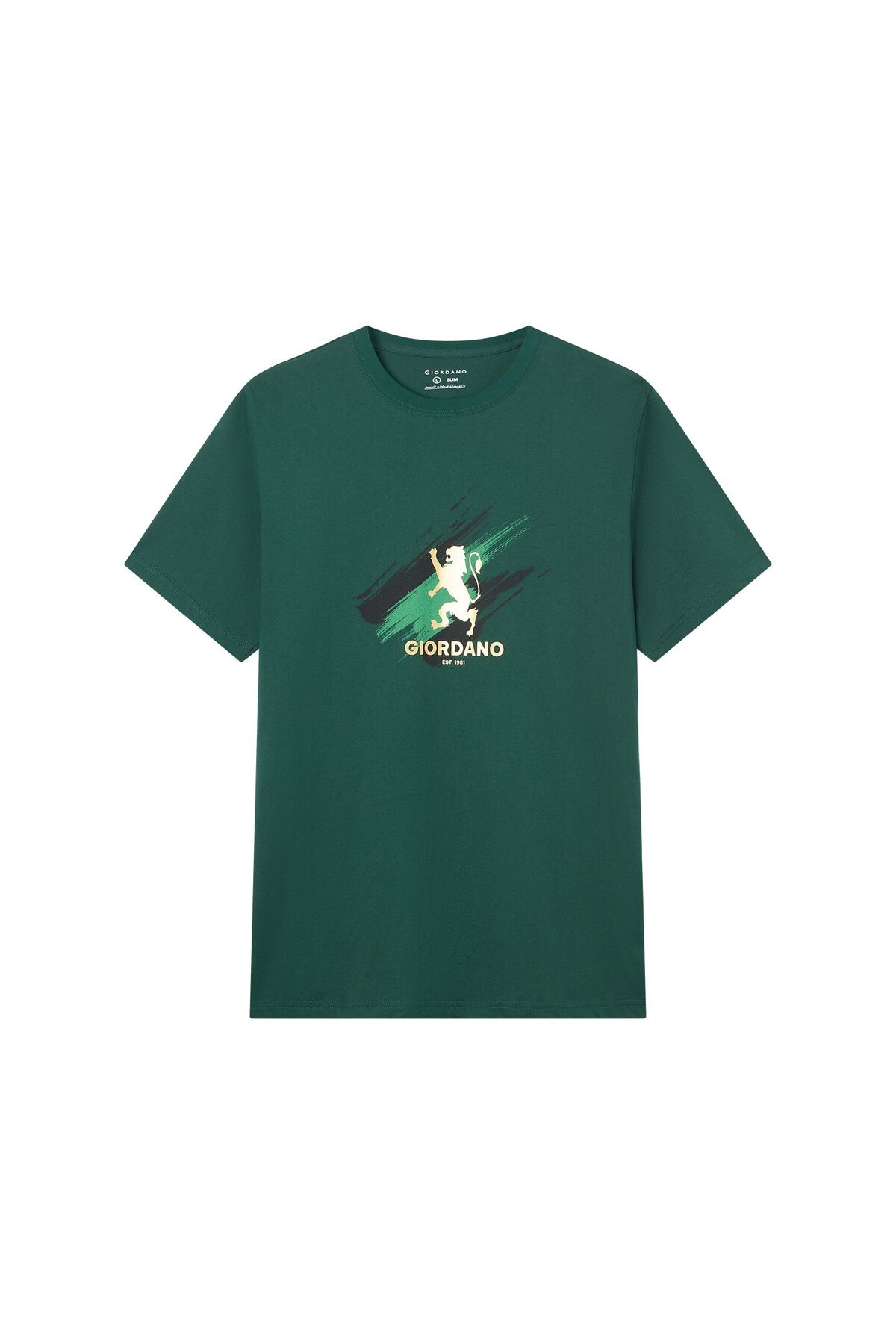 Giordano Men's Slim Fit Lion Graphic Tee
