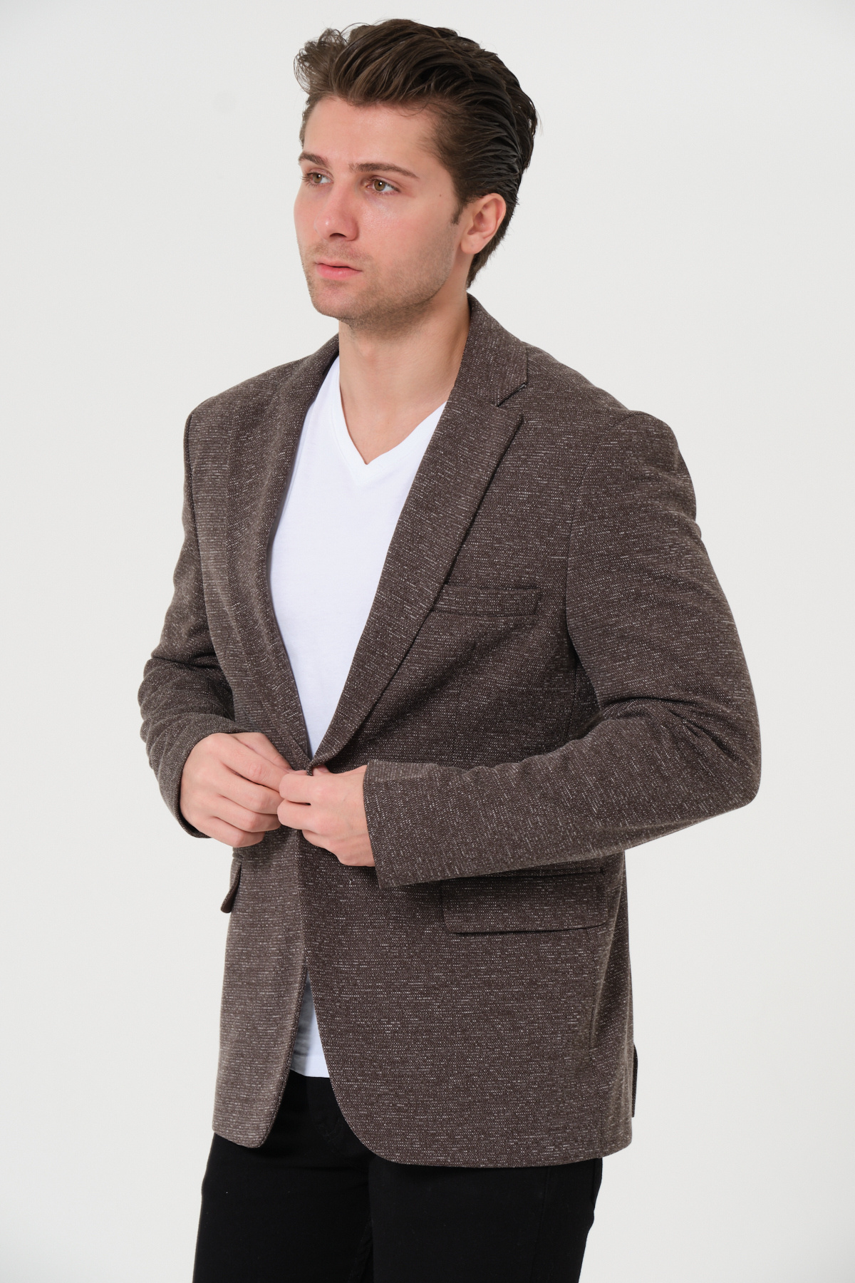 VALUE FASHION  Erkek, Örme Kumaş, Esnek, Spor Ceket,Blazer Ceket - Görsel 5