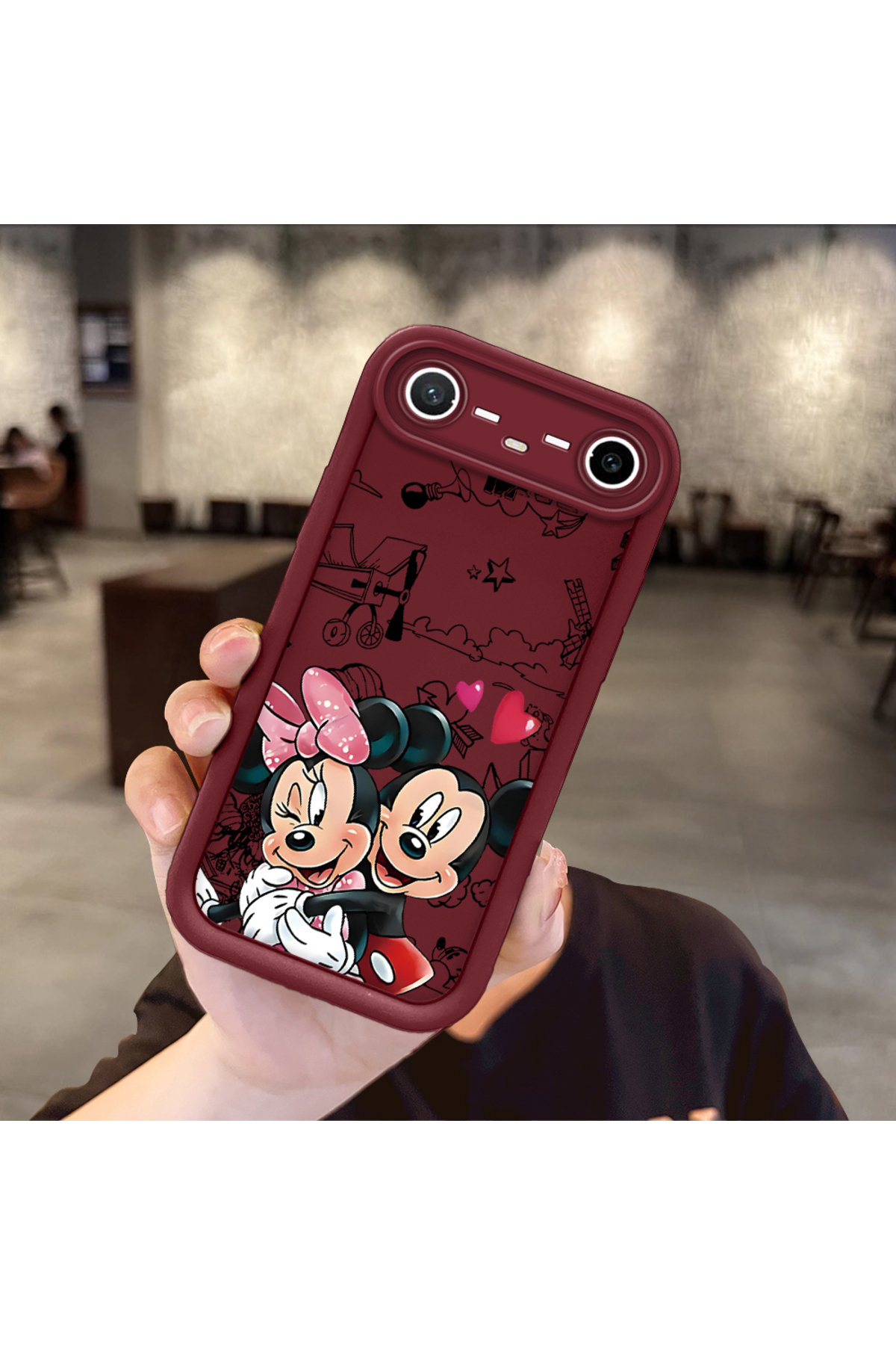 Tecno Spark Slim/Pova Slim Compatible Shockproof Camera Protected Claret Red Silicone Patterned Case