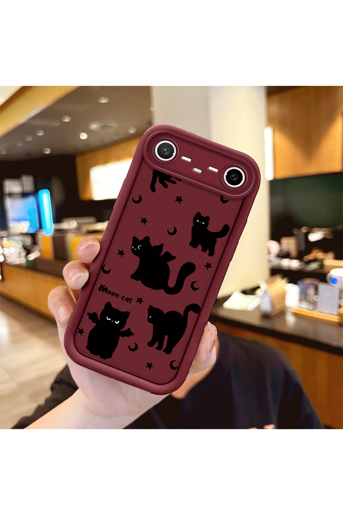 Tecno Spark Slim/Pova Slim Compatible Shockproof Camera Protected Claret Red Silicone Patterned Case
