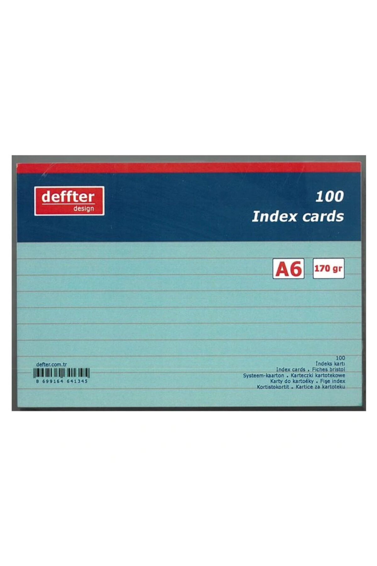 order A6♡ Deffter A6 Çizgili Index Kartı Mavi - Fiyatı, Yorumları
