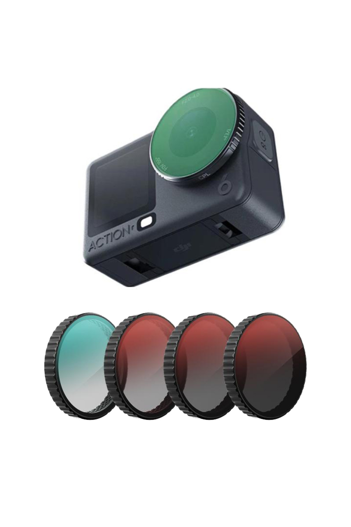 Teknoroket Osmo Action 6 Uyumlu 4'lü Lens Filtre Seti (DJI OSMO