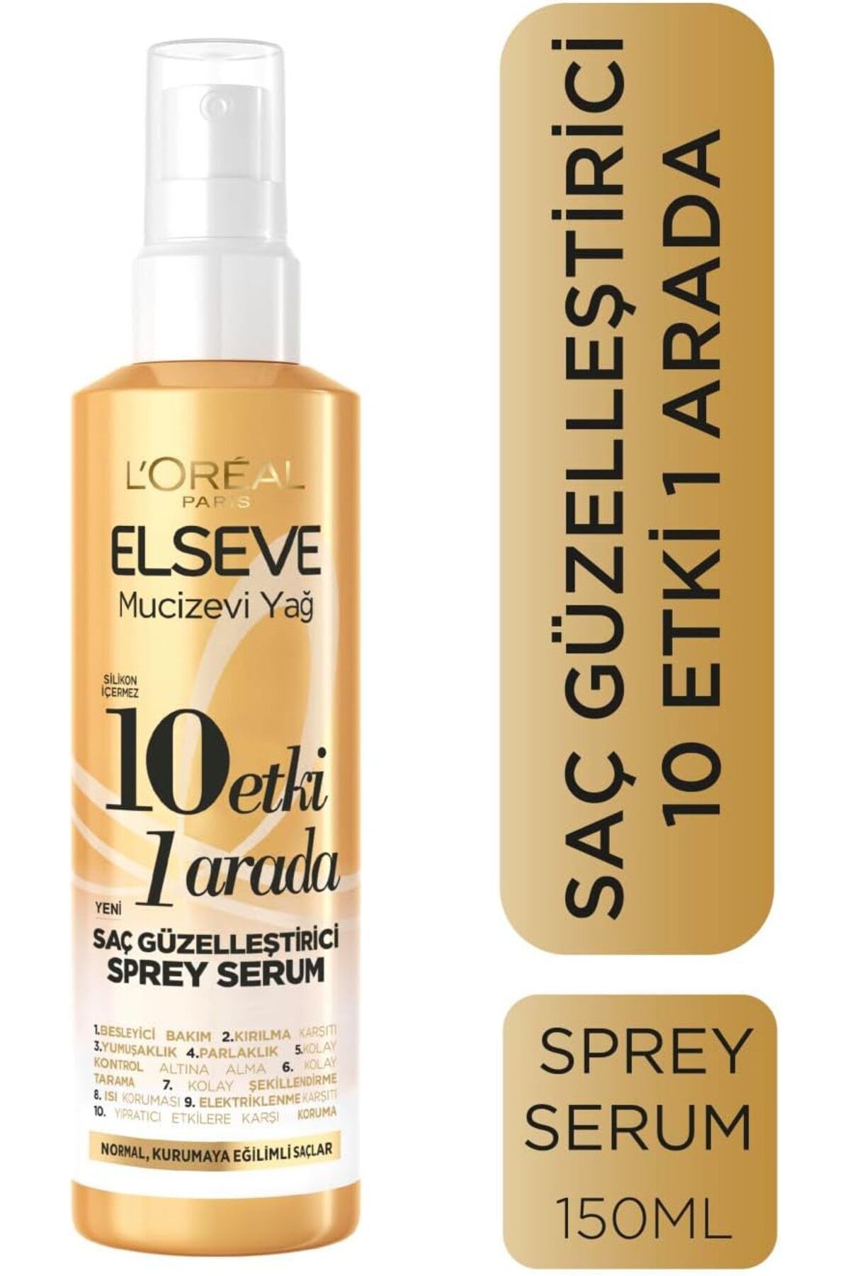 L'Oreal Paris Elseve Mucizevi Yağ 10 Etki 1 Arada Saç Güzelleştirici Sprey Serum 150 ml