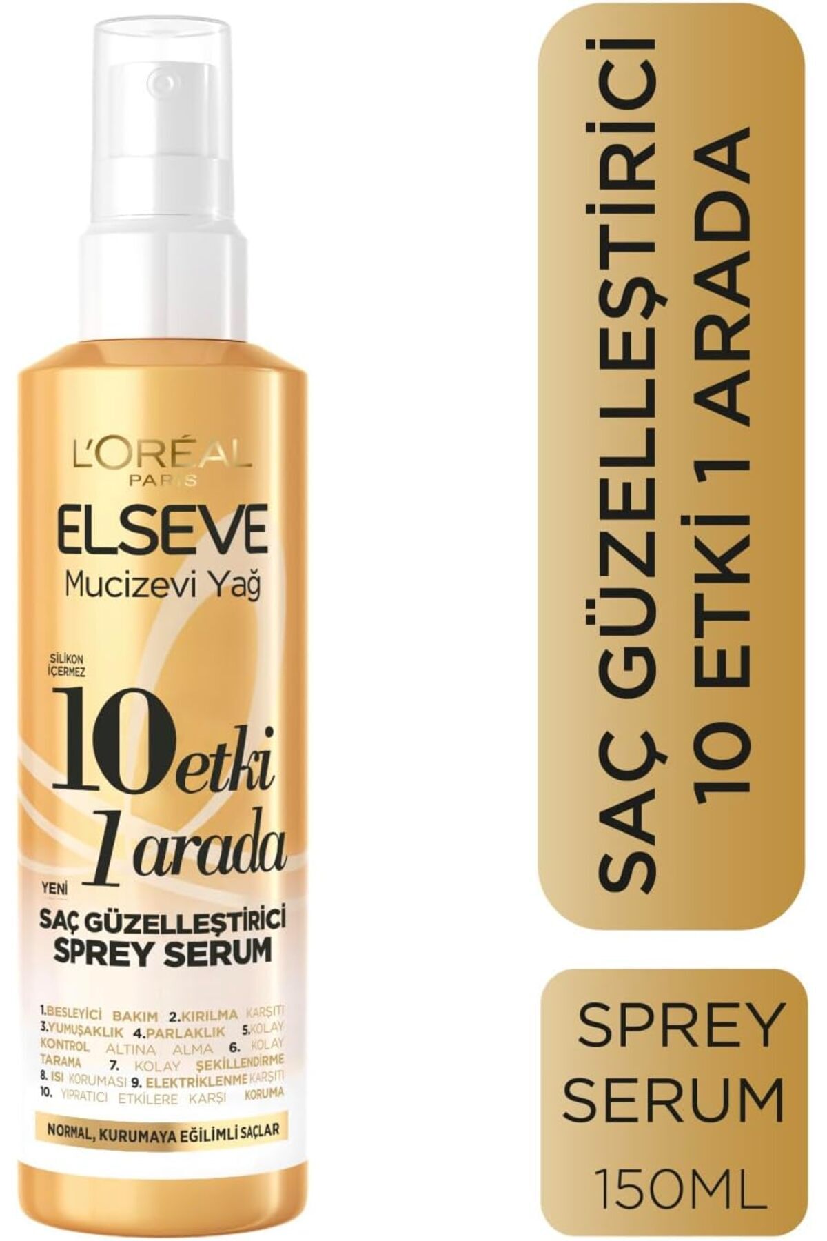 L'Oreal Paris Elseve Mucizevi Yağ 10 Etki 1 Arada Saç Güzelleştirici Sprey Serum 150 ml