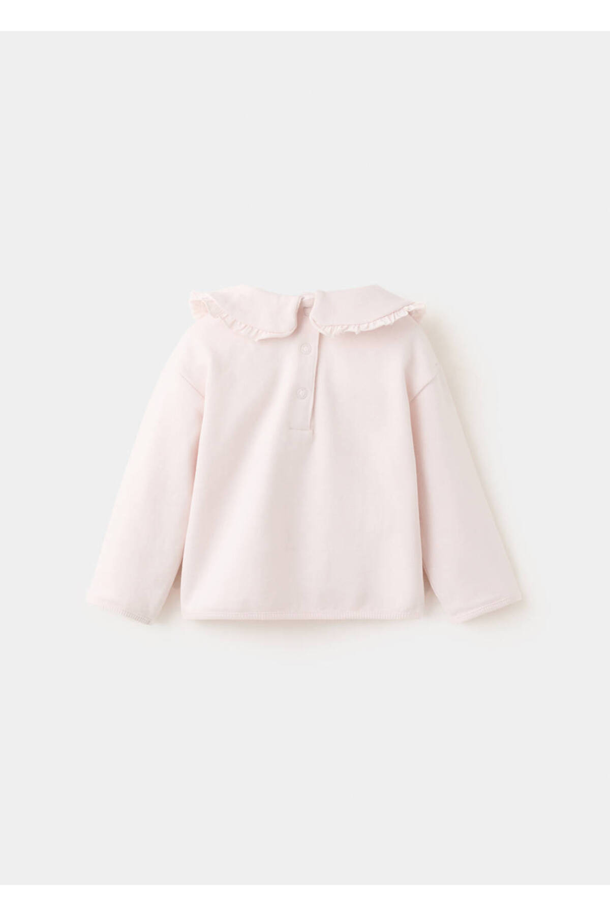 MANGO Baby Bebe yaka pamuklu sweatshirt fotoğrafı 2 (önizleme)