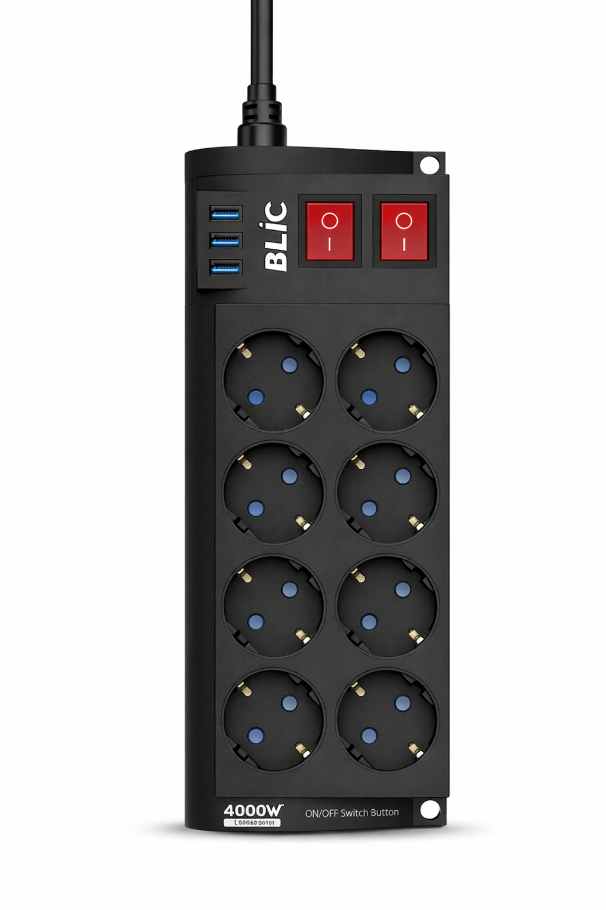 Blackbird Game Center Blic Ftr-08 8 Li Akım Korumalı Priz ve 3 USB