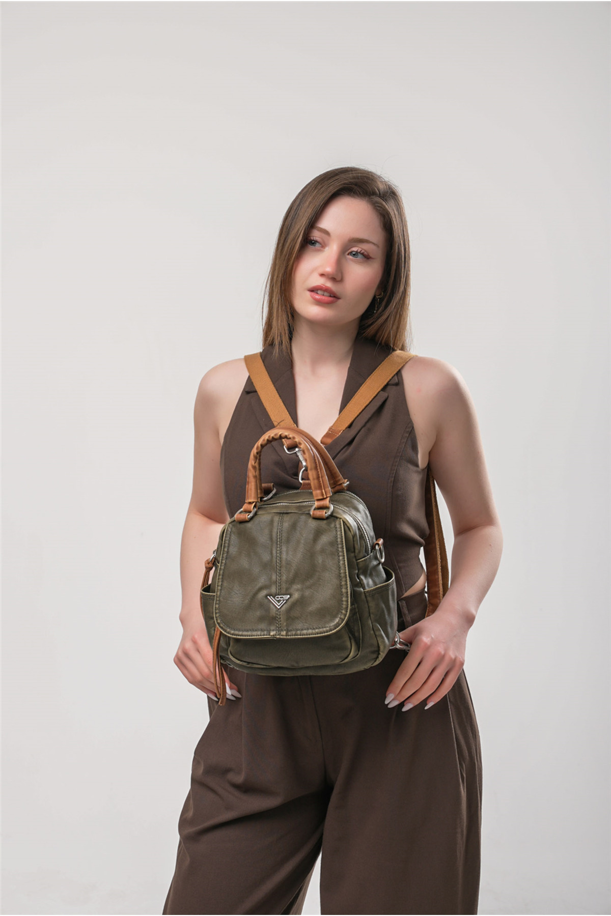 ÇÇS 18075 Kadın Omuz Ve Sırt Çantası fotoğrafı 2 (önizleme)