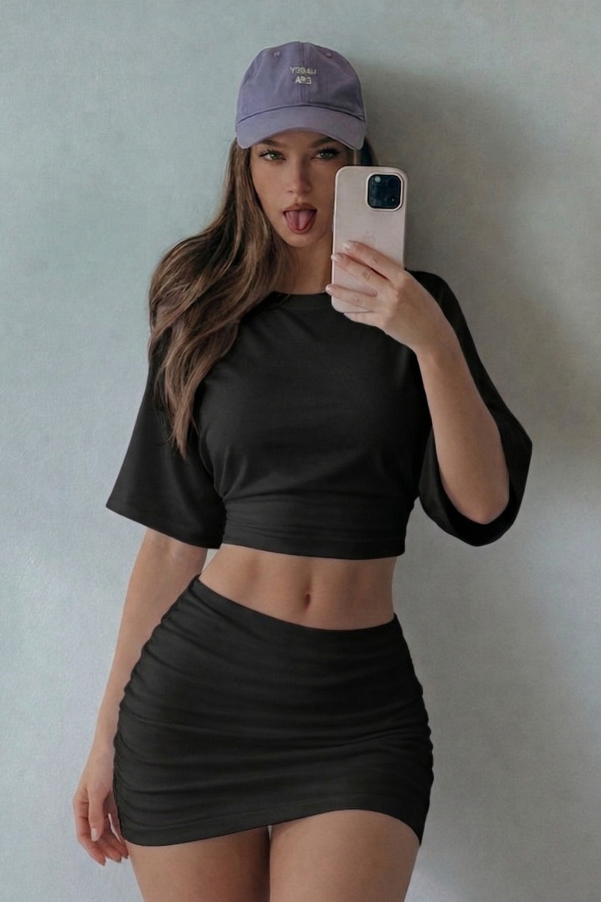 COMBİNE MİCHAİL  Kadın Yarasa Kollu Basic Dar 3 Lü Crop Bluz - Görsel 7