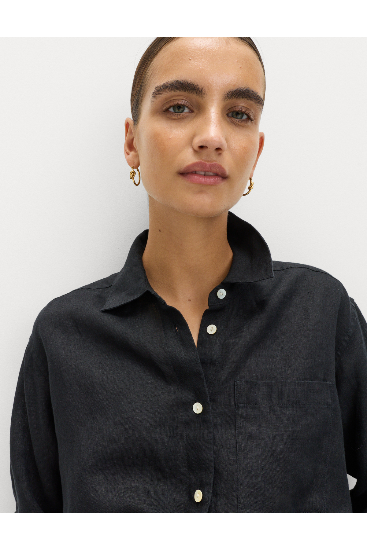 Marks & Spencer  %100 Keten Regular Fit Gömlek - Görsel 3