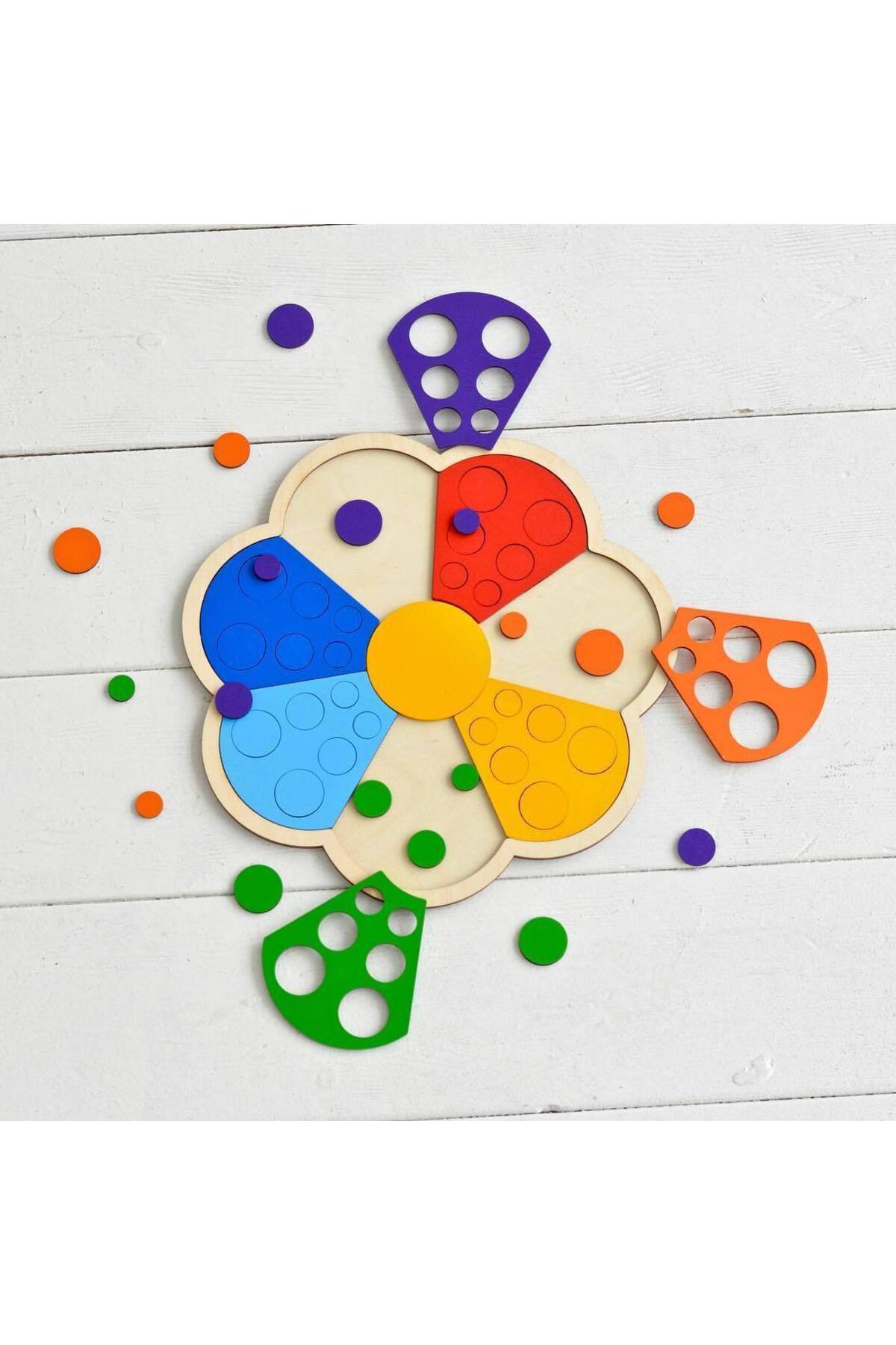 PIXEL HEDİYELİK EŞYA Montessori Ahşap Renk Eşleştirme Oyunu | 3-6 Yaş Eğitici Zeka ve Motor Beceri Geliştirici Oyuncak fotoğrafı 2 (önizleme)