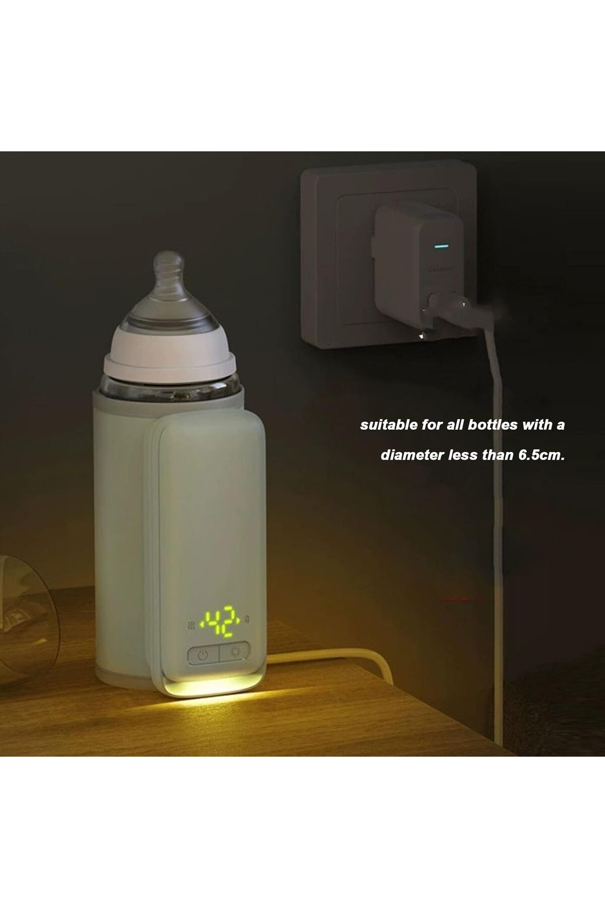 Tcherchi LED Göstergeli 8000mah Biberon Isıtıcı, 55℃'ye Kadar Hızlı Isıtma Taşınabilir Biberon Isıtıcı fotoğrafı 2 (önizleme)