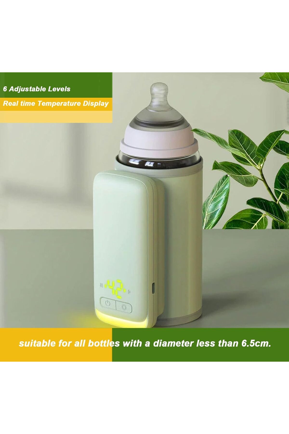 Tcherchi LED Göstergeli 8000mah Biberon Isıtıcı, 55℃'ye Kadar Hızlı Isıtma Taşınabilir Biberon Isıtıcı fotoğrafı 6 (önizleme)