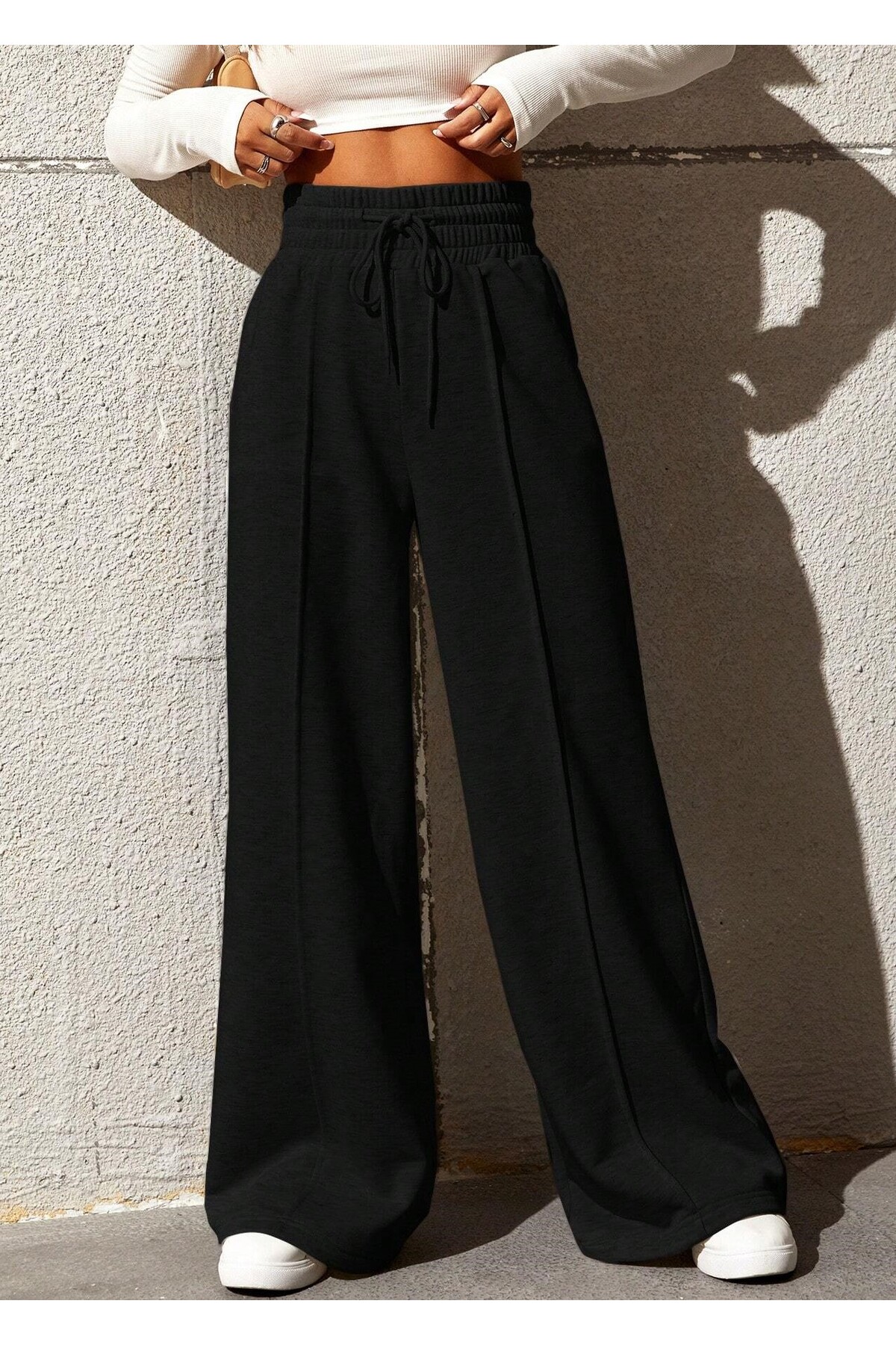 Sun Victoria Γυναικείο παντελόνι φόρμας με εξαιρετικά ψηλή μέση και φαρδιά μπ...