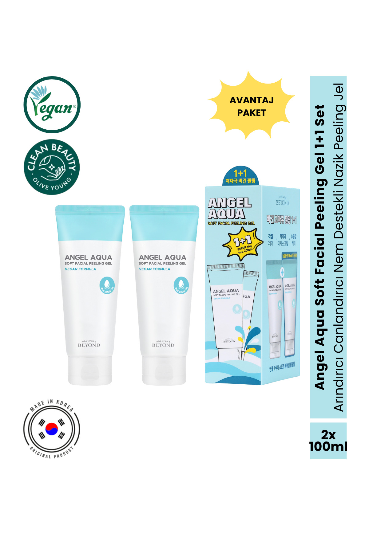 Passion&Beyond Angel Aqua Soft Facial Peeling Gel Nazik Peeling