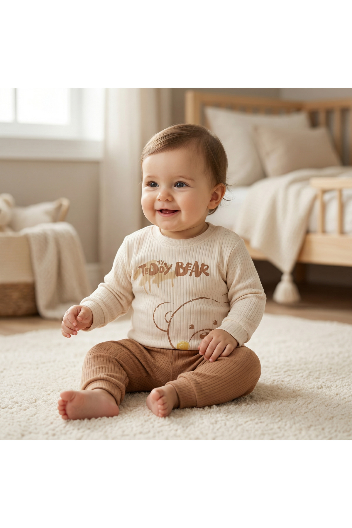artemoris Unisex 6/18 Ay Teddy Bear Baskılı Eşofman Takımı fotoğrafı 2 (önizleme)
