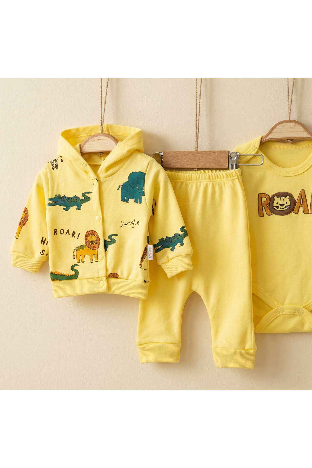 artemoris Erkek 3/9 Ay Safari Hayvan Baskılı 3'lü Takım fotoğrafı 5 (önizleme)