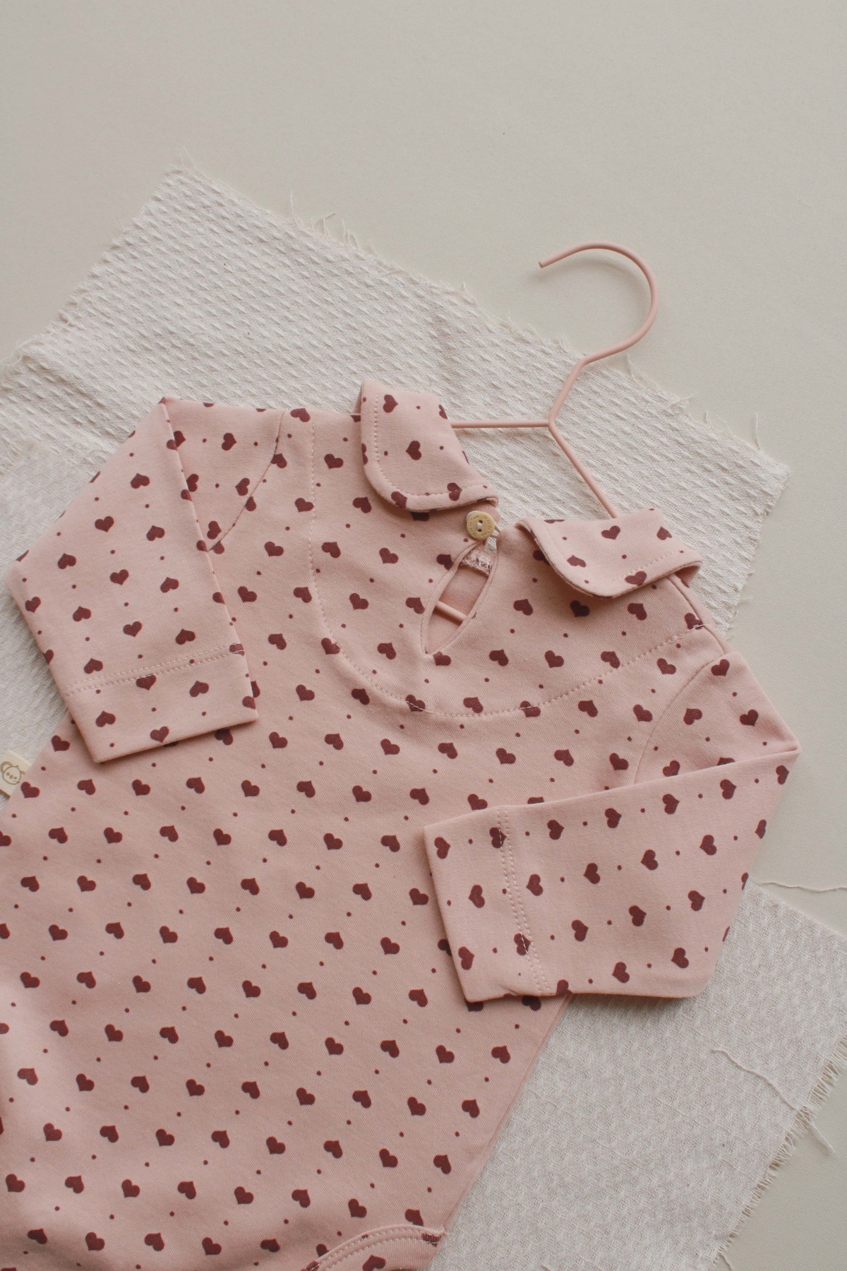 Oh La La Koala For Little Ones Kalp Baskılı Bebe Yaka Body fotoğrafı 3 (önizleme)