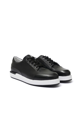 Tigra Erkek Sneaker Siyah Deri Ayakkabı | Günlük - Ortopedik Taban - Hafif – ...