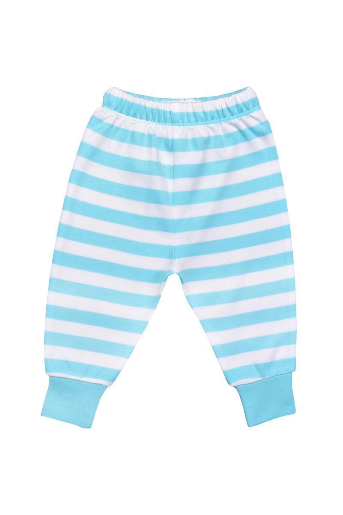 OrganicKid Ocean Bebek Mavi Çizgili Pijama Takımı fotoğrafı 3 (önizleme)