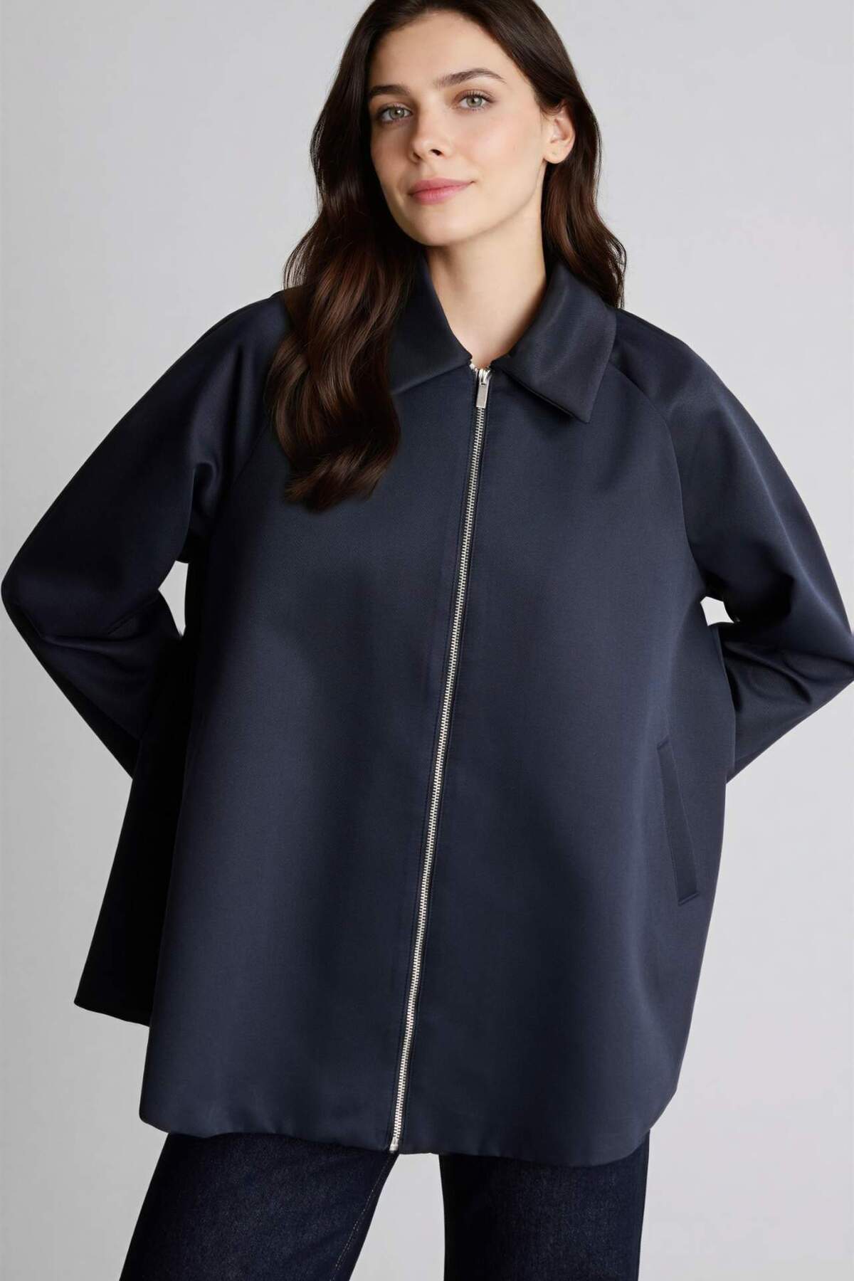 DeFacto Loose Fıt Gabardin Trençkot H2391AX26SP