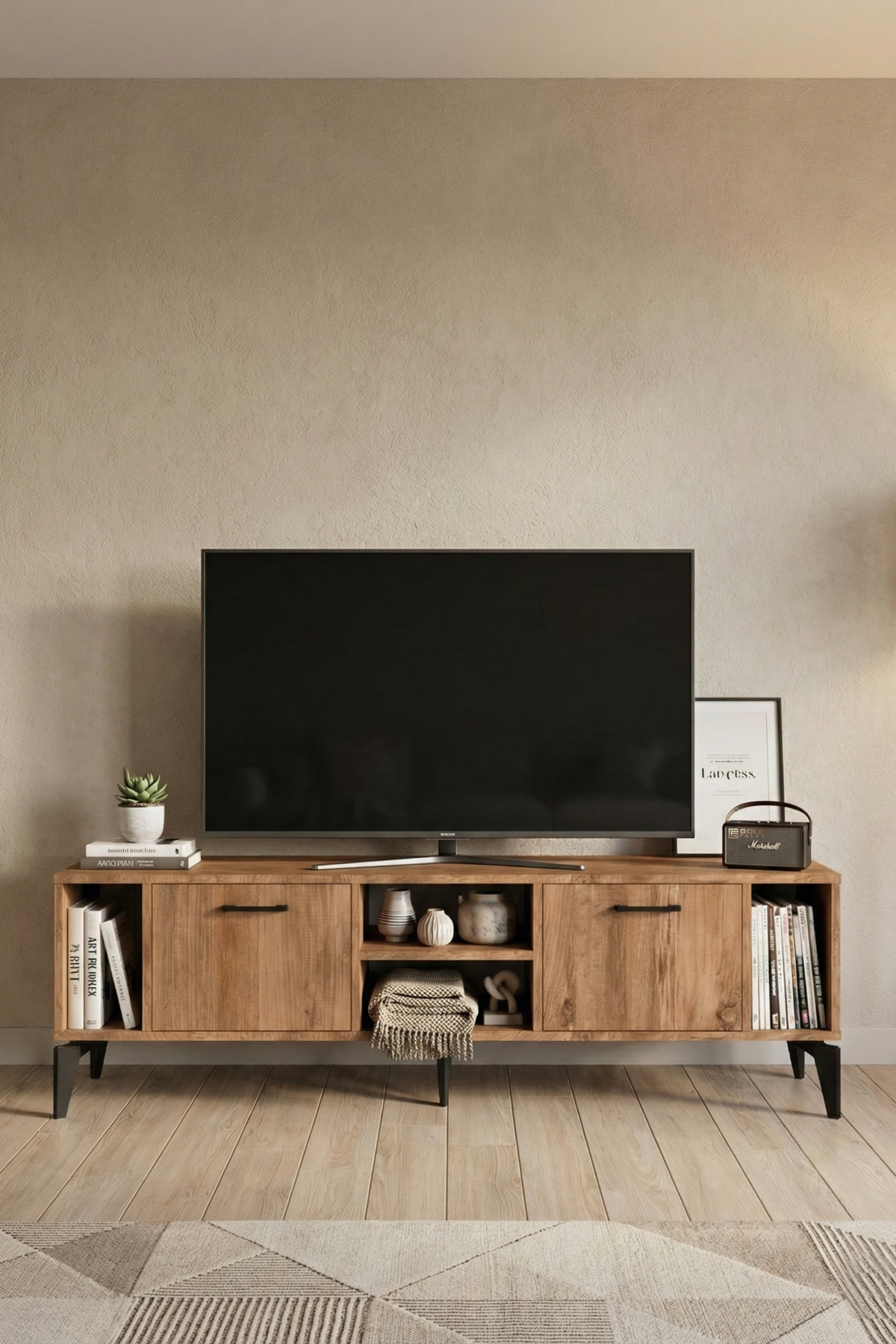 Goldfalez Linya TV Sehpası Çok Renkli 160x35 cm