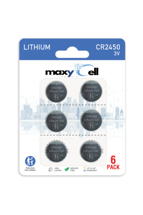 Maxycell 2450 CR2450 Lityum Batarya 3V Yüksek Kapasiteli Düğme Pil DL2450 (6 ...