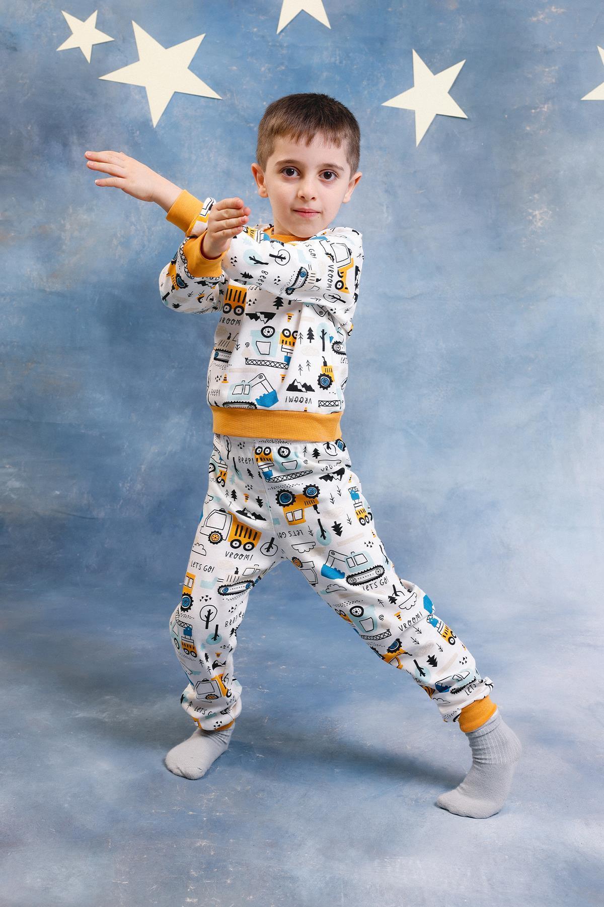 Perendi Erkek Çocuk %100 Pamuk Pijama Takımı fotoğrafı 2 (önizleme)