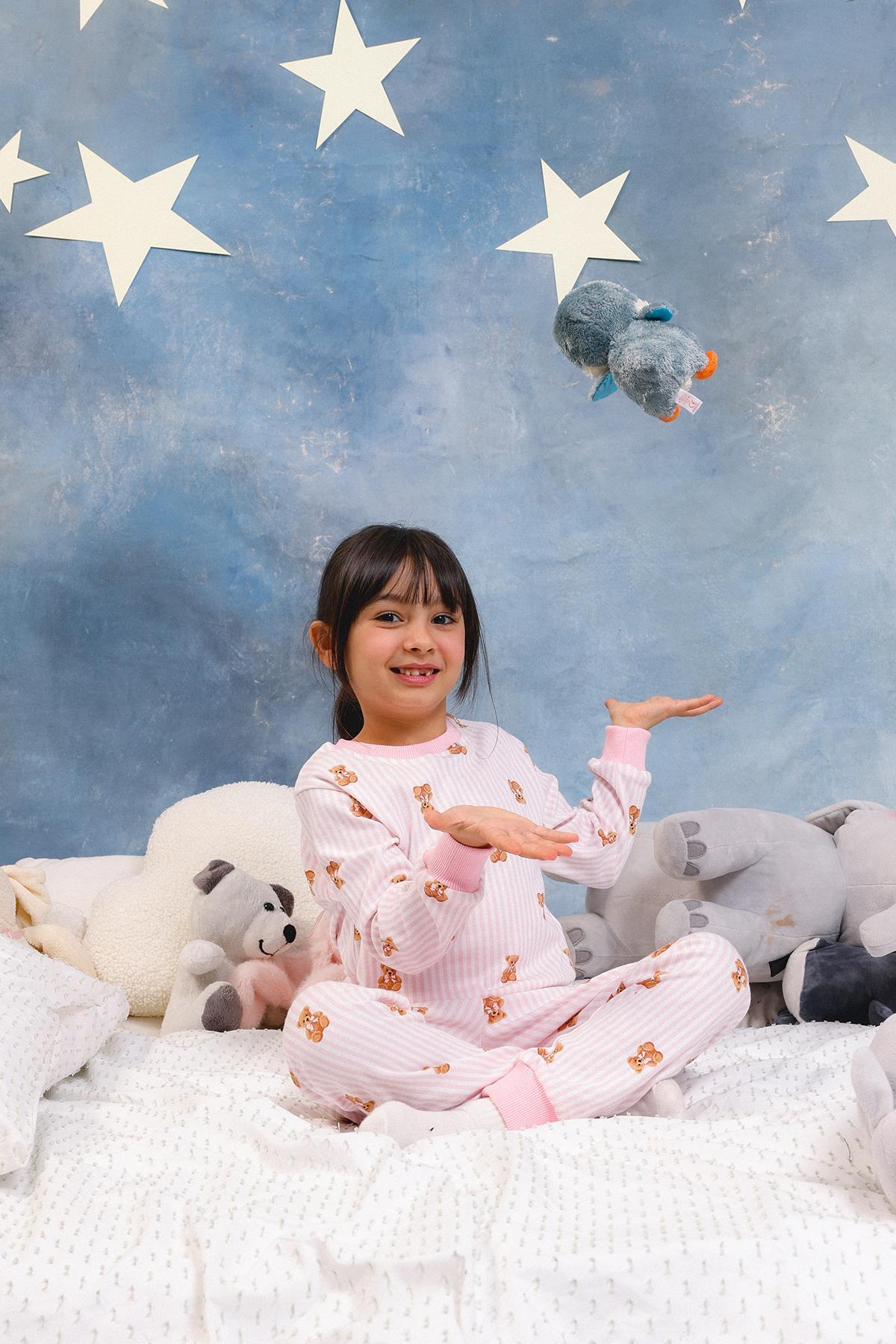 Perendi Kız Çocuk %100 Pamuk Pijama Takımı fotoğrafı 5 (önizleme)