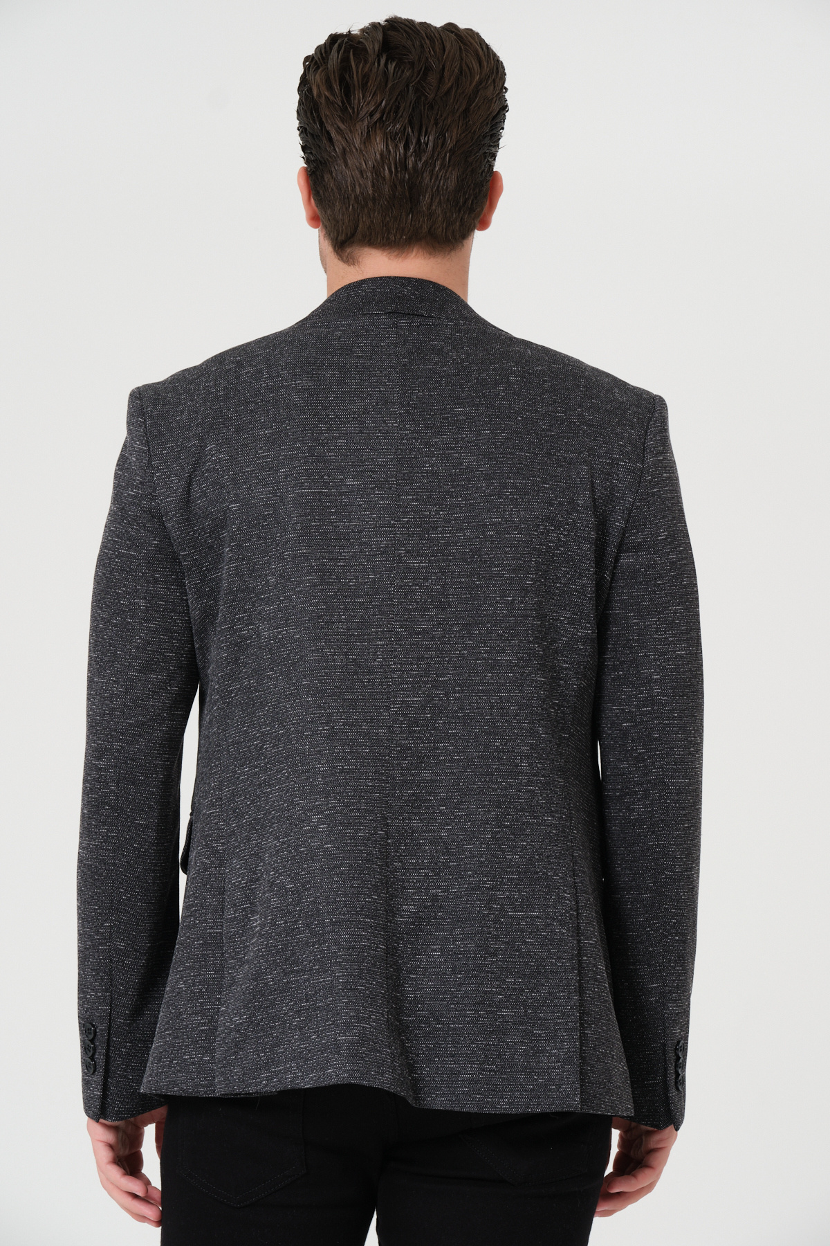 Bonesti  Erkek Slim Fit Blazer Ceket Antrasit Kırçıllı - Görsel 7