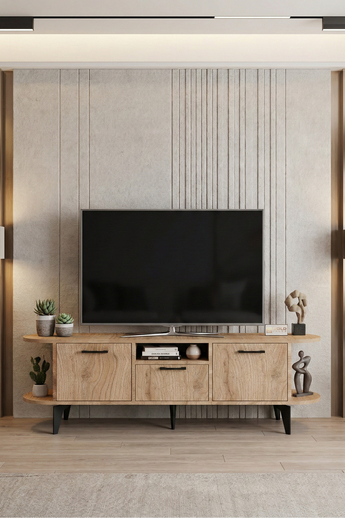 Goldfalez Mira TV Sehpası Suntalam Bej 160x35 cm