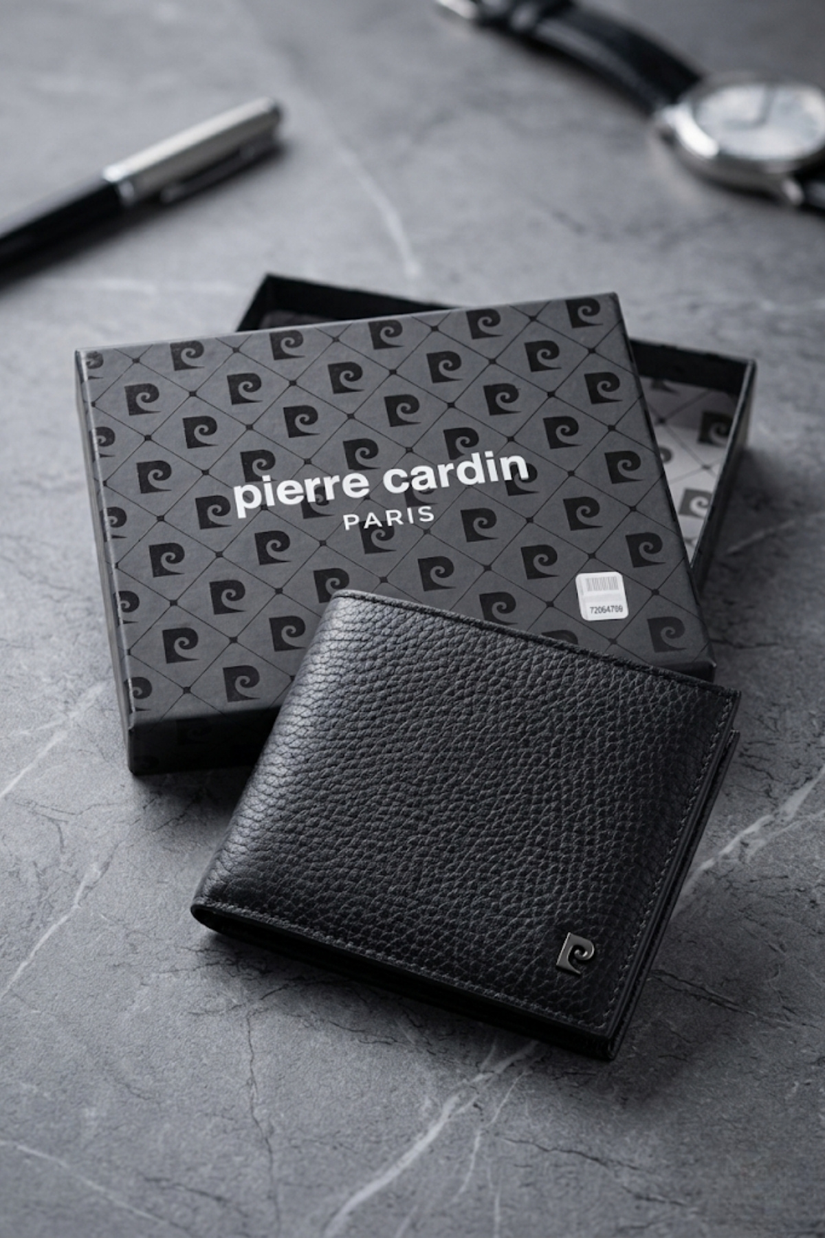 Pierre Cardin 2361 Hakiki Deri Erkek Cüzdan Kartlık FLOTUR-SİYAH