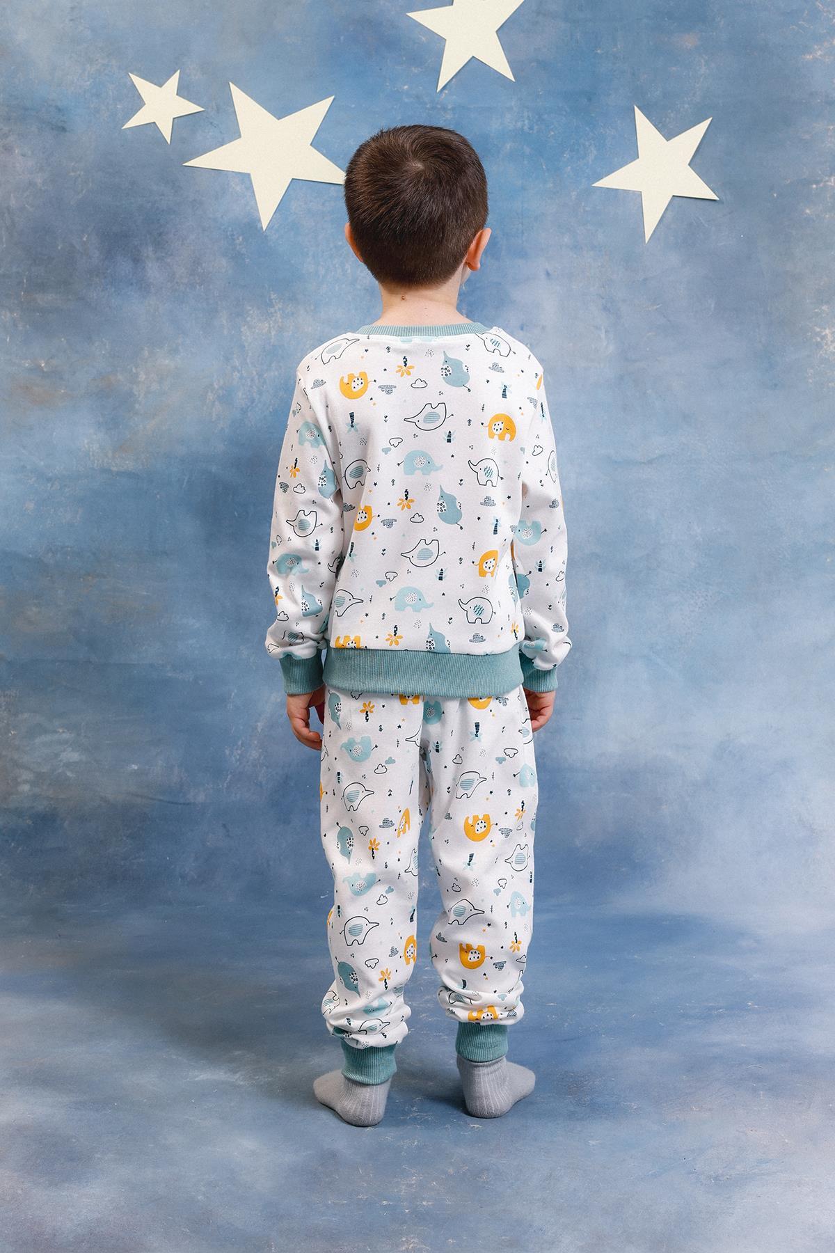 Perendi Erkek Çocuk %100 Pamuk Pijama Takımı fotoğrafı 2 (önizleme)