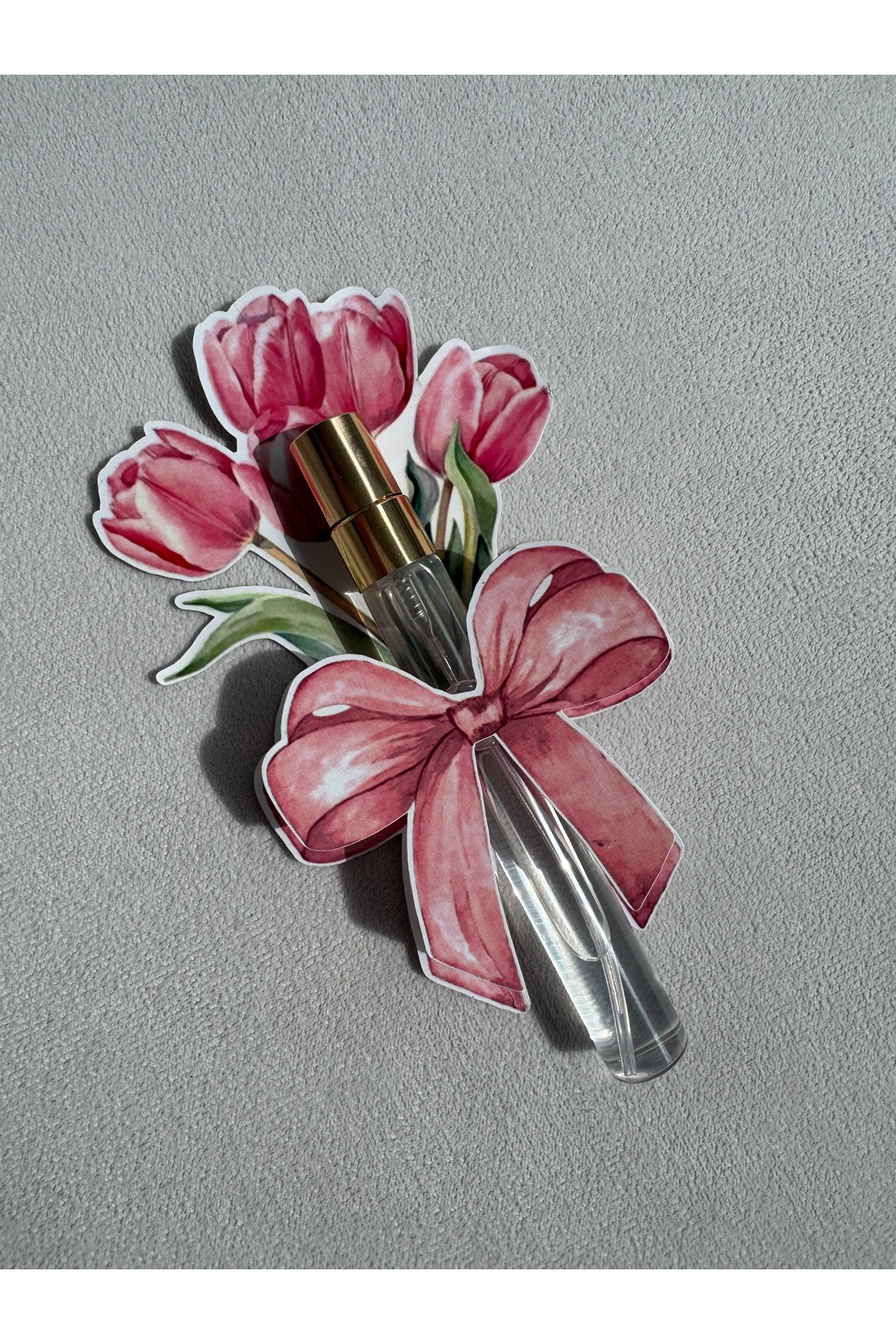 Neşeli Atölyem Pembe Renk Laleli Parfüm Anneler Günü Bebek Doğum Söz Nikah Nişan Kına Hediyeliği –10 Adet fotoğrafı 3 (önizleme)