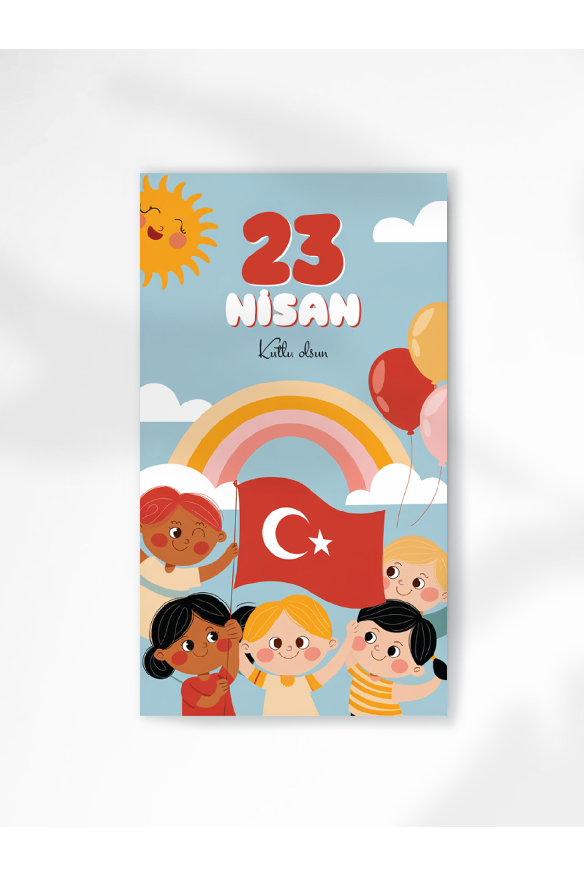 Henno 23 Nisan Temalı 6'lı 8,5x15 cm Tebrik Bileklik Mesaj Hediye