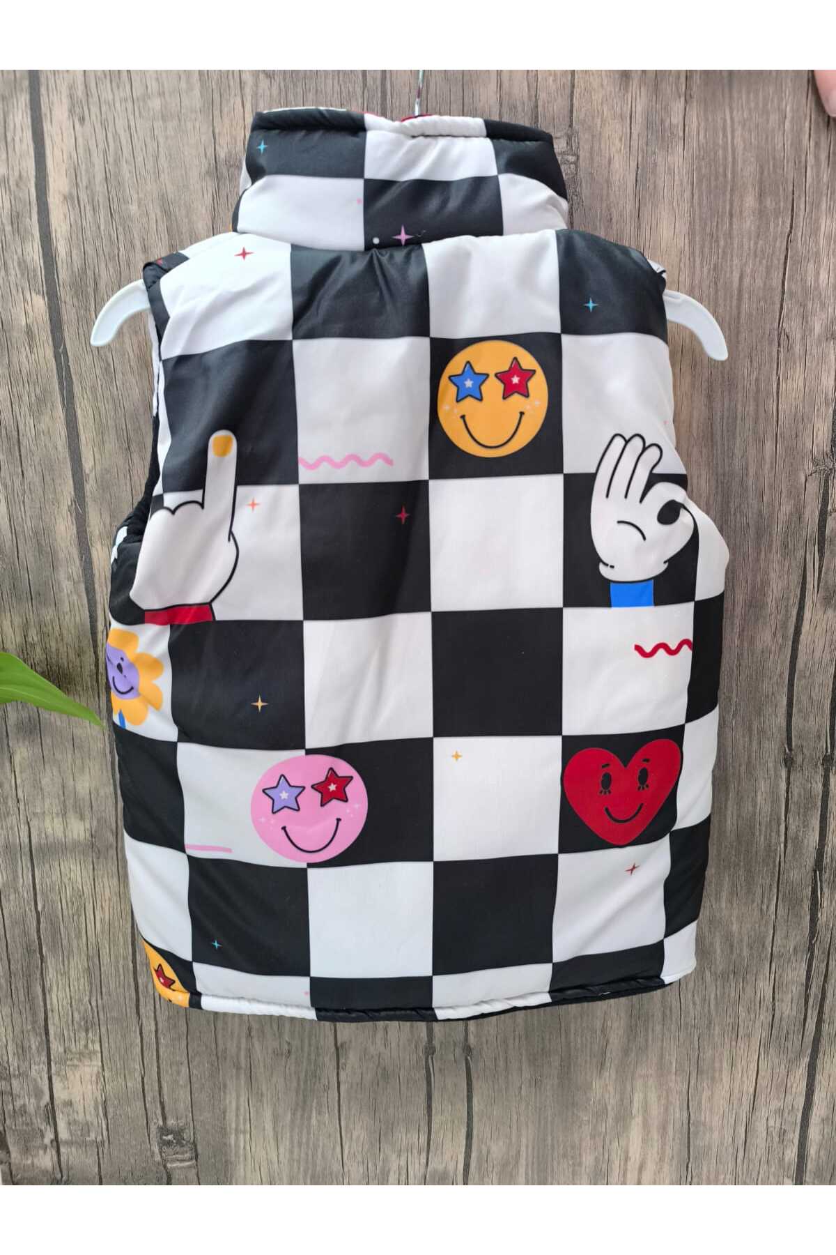 Necix's Damalı ve emoji desenli şişme yelek fotoğrafı 2 (önizleme)