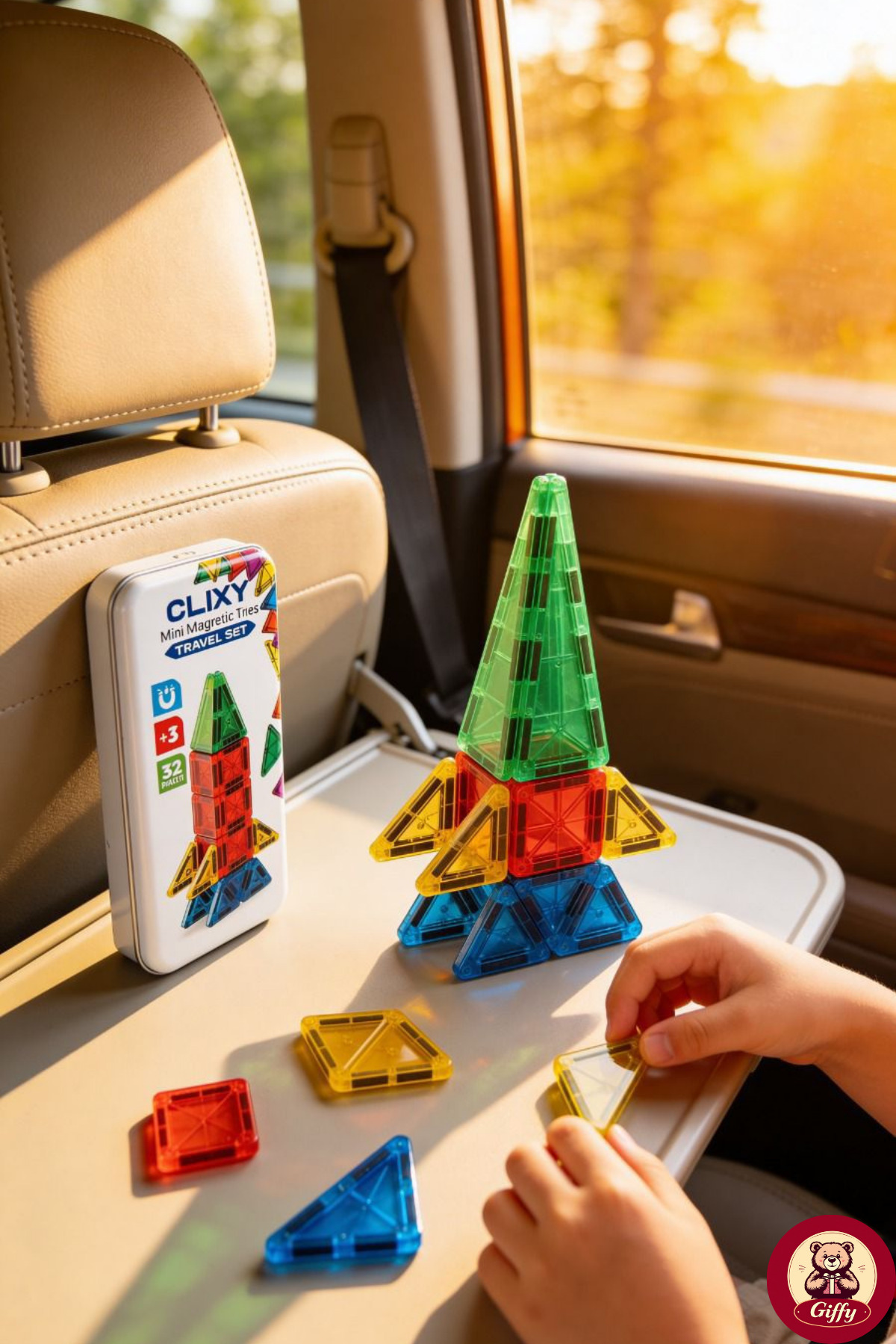giffy Manyetik Yapı Blokları - 64 Parça Seyahat Tipi Mini Bloklar Metal Saklama Kutulu Çanta Boy Renkli fotoğrafı 6 (önizleme)