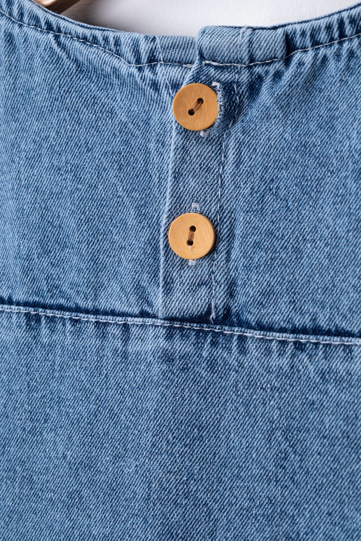 TİNY GOLDEN Kız Çocuk Kot Elbise Fiyonklu Denim Jile Günlük Elbise 3-10 Yaş fotoğrafı 3 (önizleme)