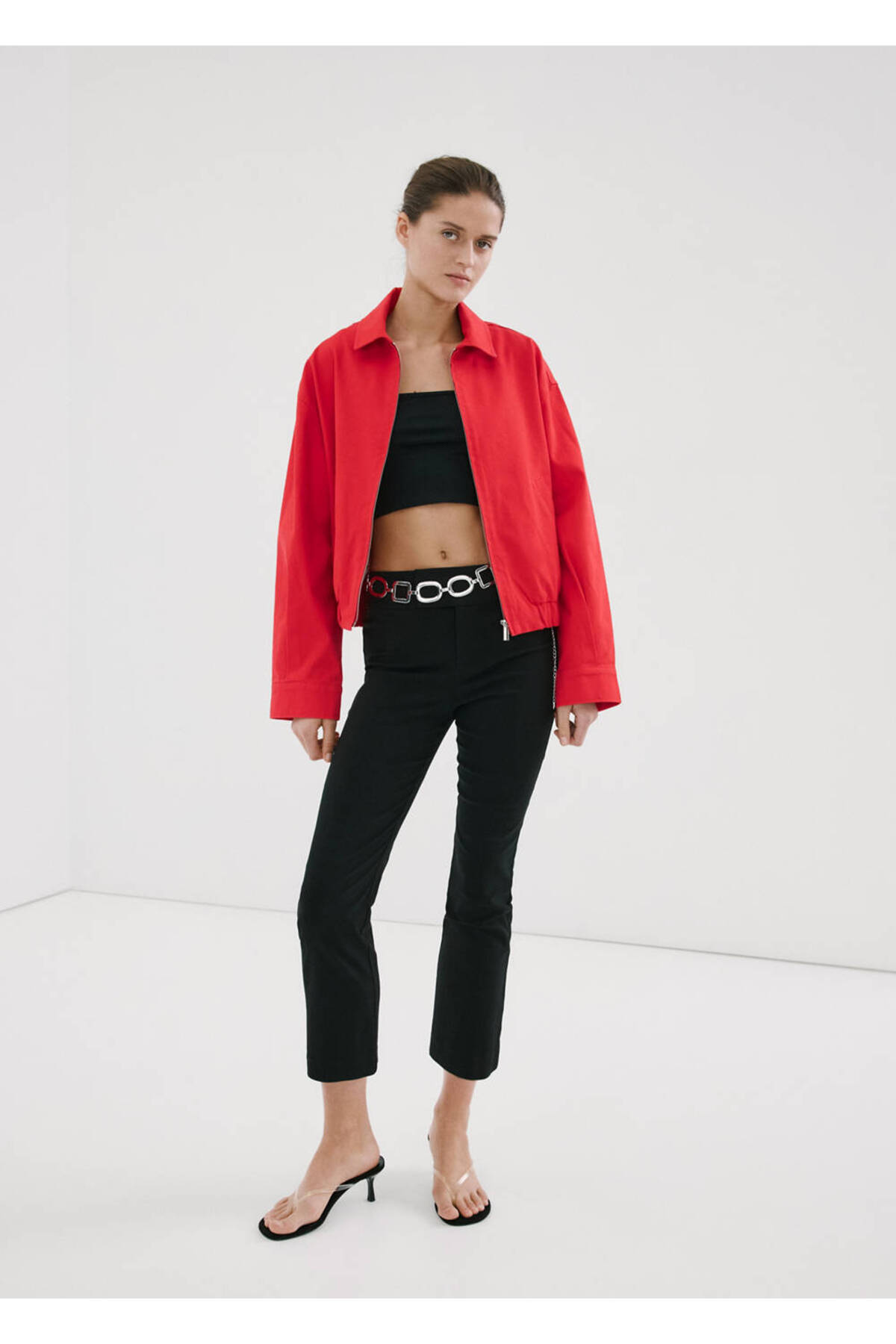 MANGO  Gömlek yakalı bomber ceket - Görsel 2