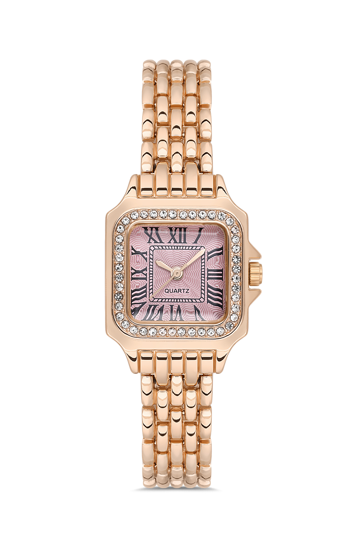 Women Square Rhinestone Minimal Wrist Watch TCTSR008114S0536