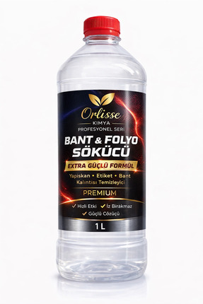 Orlisse Bant & Folyo Sökücü 1L Extra Güçlü Yapışkan Etiket Temizleyici Profes...