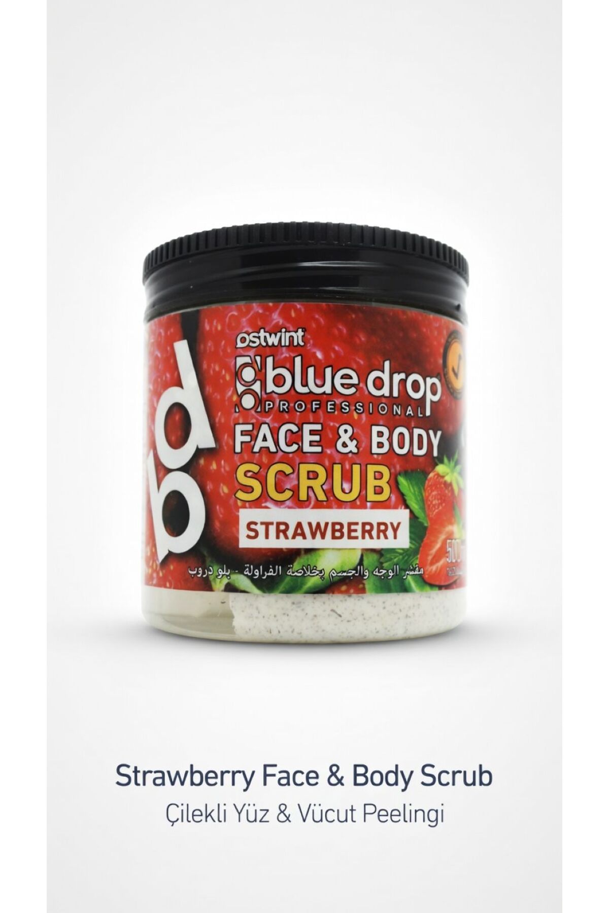 Blue Drop Yüz ve Vücut Peeling Scrub Nemlendirici Bakım Çilek Özlü 500ML — تصویر 5 از 8